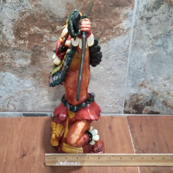 Aztec Eagle Warrior Bow and Arrow Mexican Stone Sculpture - Picture 10 of 12